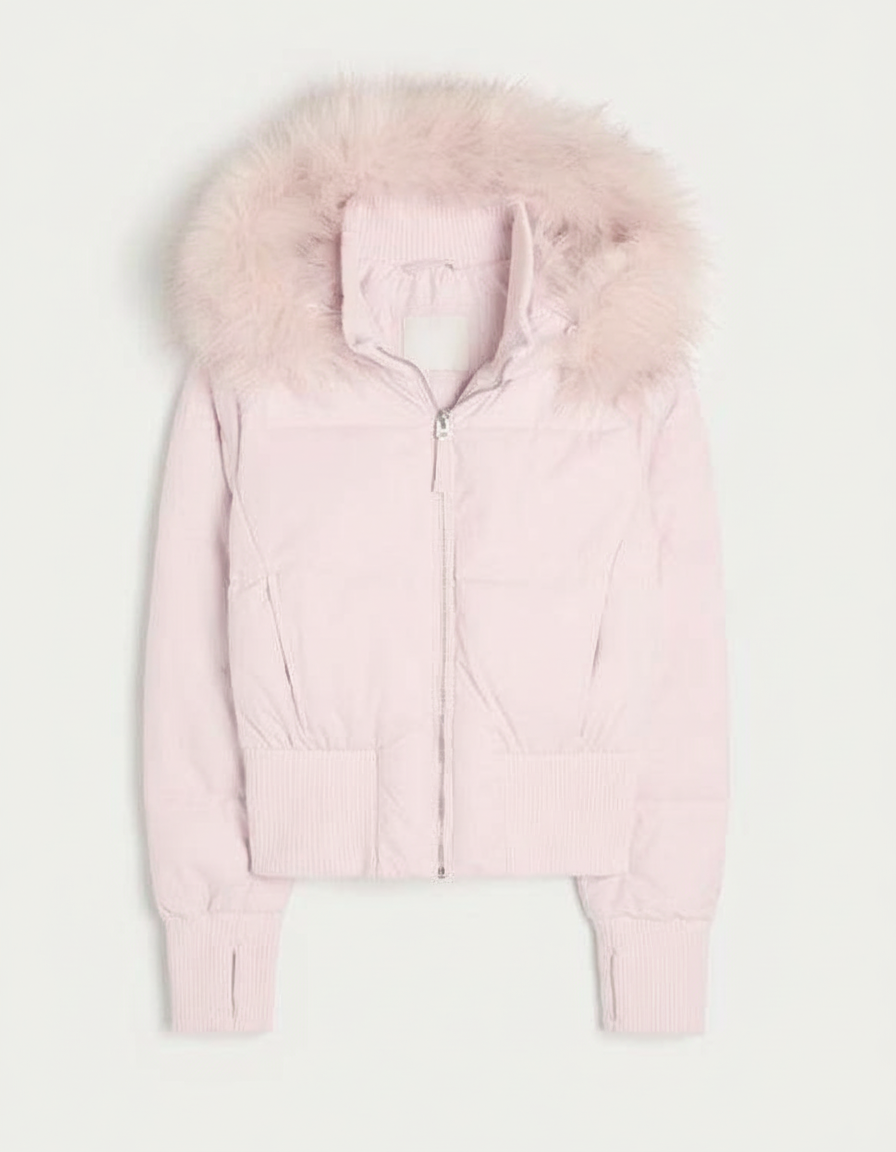 Marshmallow Crop Puffer